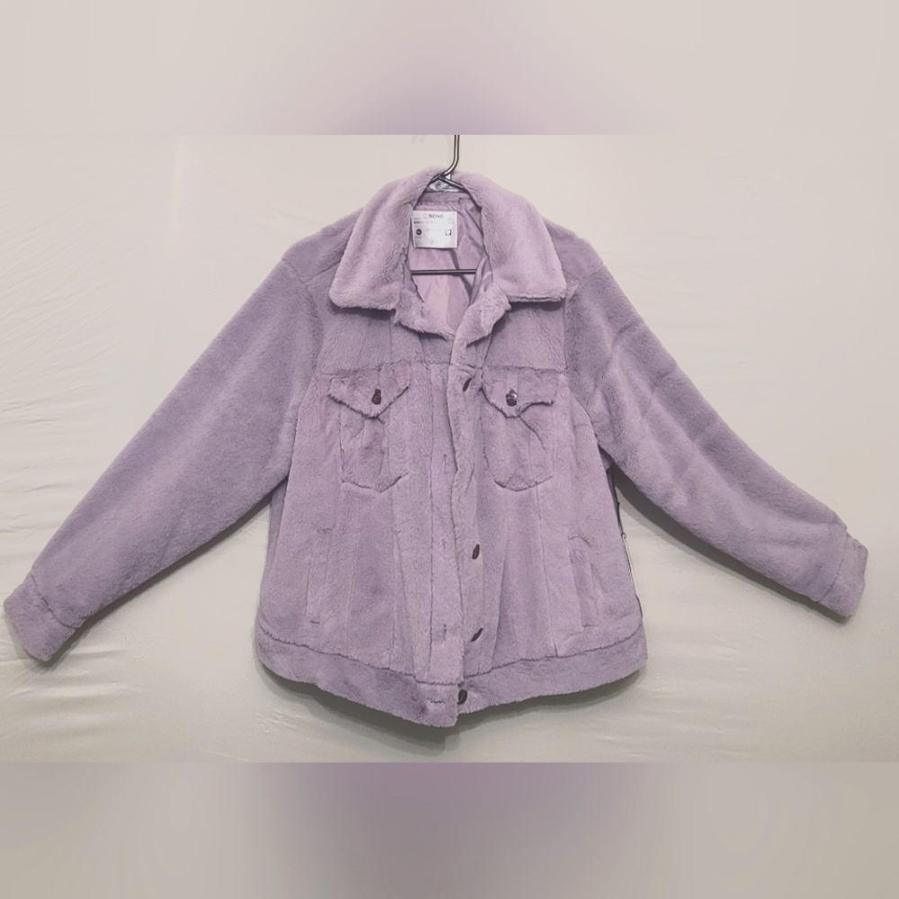 CISONO L.A. Women’s Lavender Faux Fur Jacket